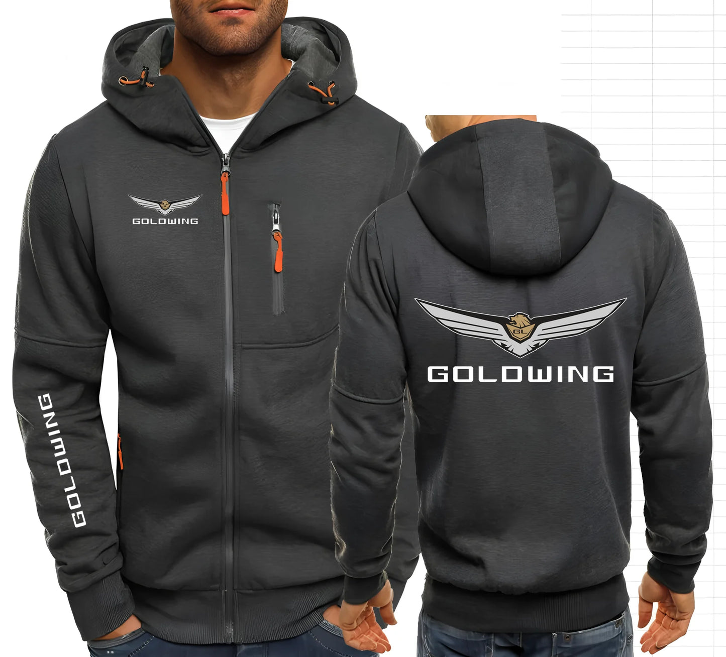 Goldwing Gl1500 GL1800 Japanese Motorcycle Men's Hoodies Sweatshirts Hoodie Fleece Men Hooded Sweatshirt S-4XL