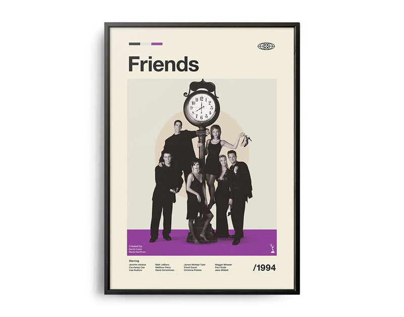 Friends Tv Show Poster Aesthetics Six of One Movie Pictures Canvas Painting For Wall Art Mural Room Decor Home Living Decoration