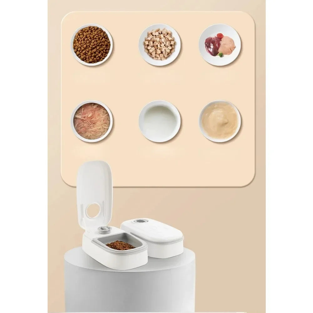 Pet Cat and Dog Bowl Automatic Feeder with Dry and Wet Food Separation for Home Timed and Quantified Meal Feeding Accessories