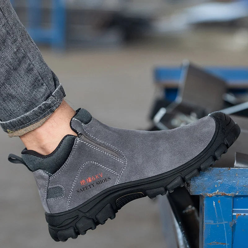 Safety Shoes Men Work Sneakers Indestructible Shoes Anti-smash Anti-puncture Protective Boots advanced non-slip traction ﻿
