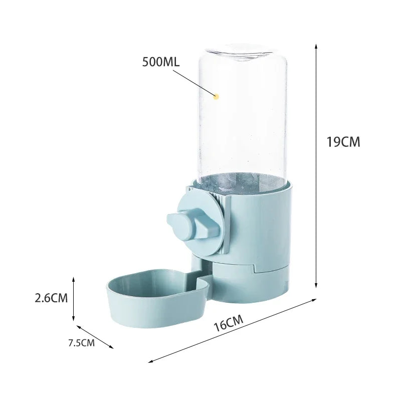Pet Feeding Product For Puppy Cats Rabbit Birds - Automatic Cage Hanging Bowl, Water Bottle, Food Container Dispenser
