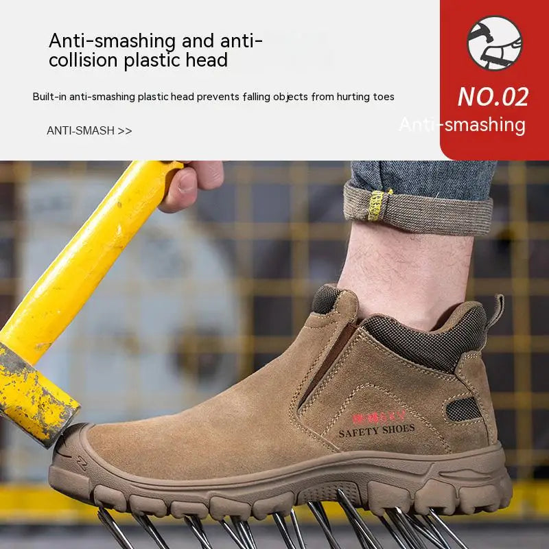 Safety Shoes Men Work Sneakers Indestructible Shoes Anti-smash Anti-puncture Protective Boots advanced non-slip traction ﻿