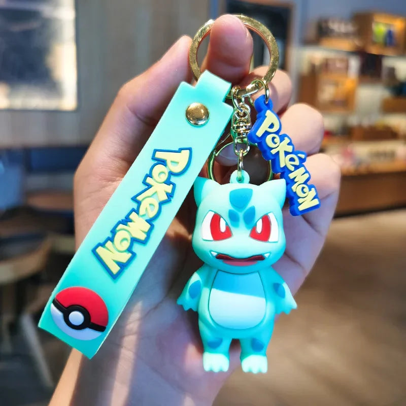 Pokemon Doll Pikachu Keychain Pendant Anime Cute Snorlax Eevee Doll Backpack Pendant Keychain Men and Women Car Keychain