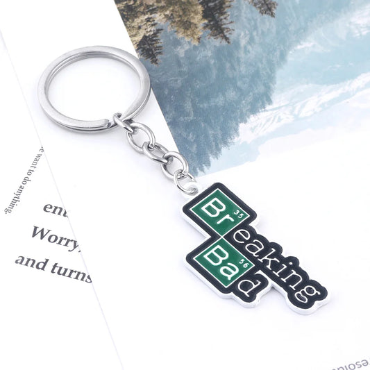 TV Breaking Bad KeyChain Movie Letter Walter White Key Chain Women Men Car Keyring Chaveiro Backpack Accessories Jewelry Gift
