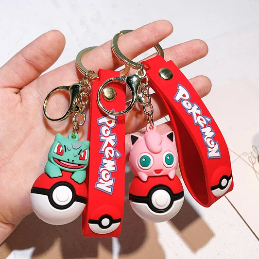 Pokemon Keychain Kawaii Cartoon Pikachu Pendant Creative Car Bag Pendant Christmas Halloween Birthday Gift