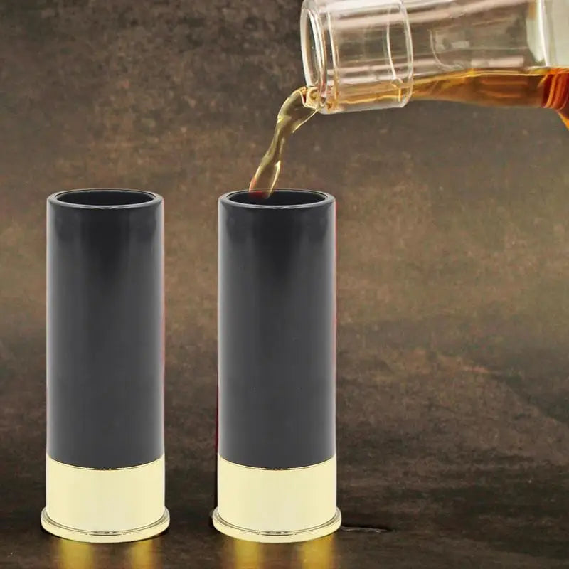 Shot Glass Set For Men Set Of 4 Hunter Shot Glasses 12 Gauge Bullet Shot Glasses Funny Shotgun Shell Shot Cups 1.5 Oz For Father
