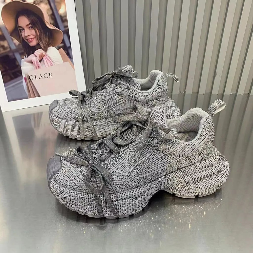 Sneakers Sport Casual Fashionable Customized Design Shoes Footwear Factory Cost Shiny 2024 Women Shoe
