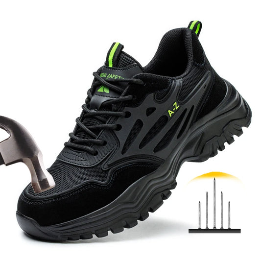 Safety Shoes Men Steel Toe Work Shoes Anti-smash Anti-puncture Indestructible Shoes Protective Boots Tactical Boots