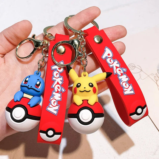 Pokemon Keychain Kawaii Cartoon Pikachu Pendant Creative Car Bag Pendant Christmas Halloween Birthday Gift