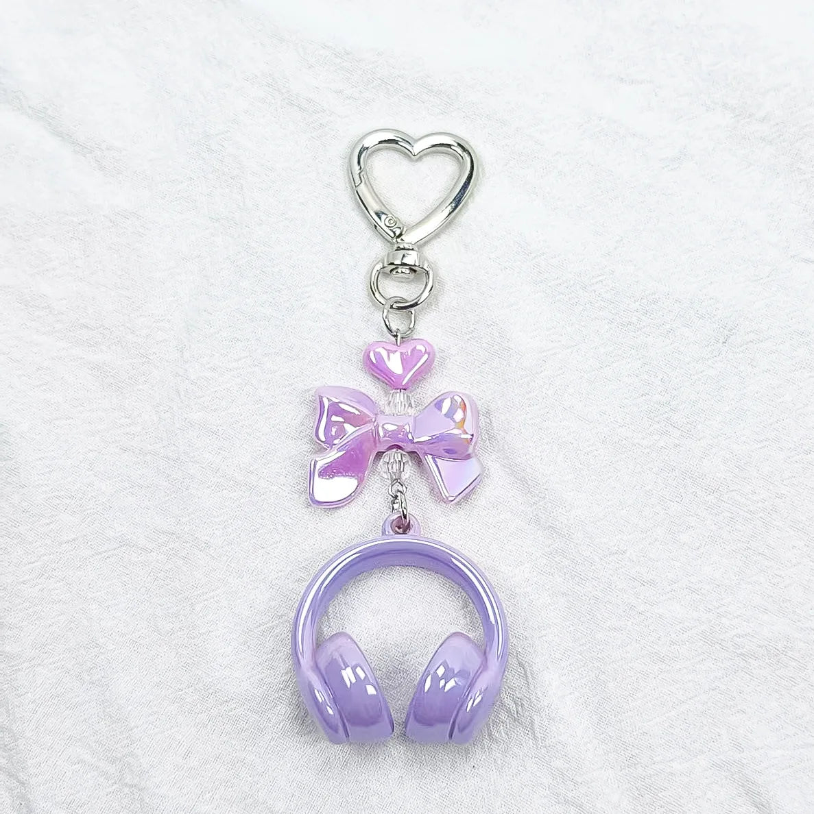 Cute Creative 3D Earphones Pendant Keychain Mobile Phone Chain Earphone Charm Backpack Hanging Decoration Accessories Gifts