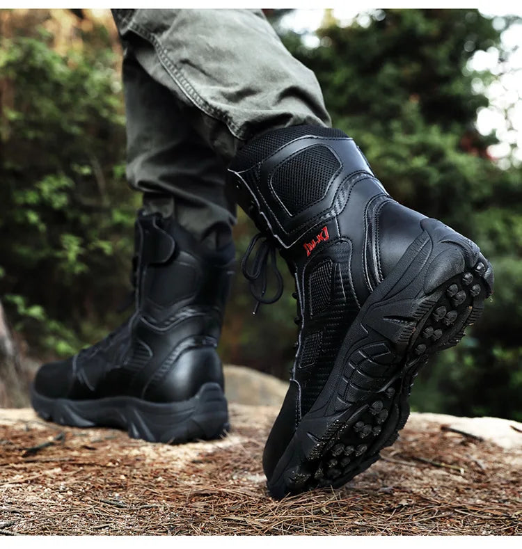Tactical Boots Men Special Force Desert Combat Outdoor Hiking Ankle Shoes Men Work Safty Outdoor High-top Boots