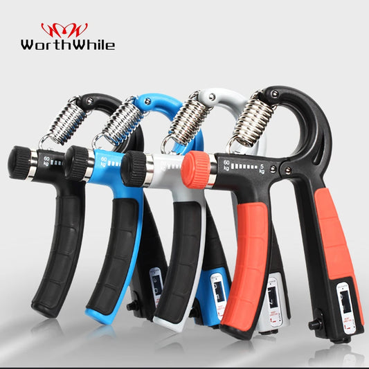 WorthWhile 5-60Kg Countable Hand Grip Gym Fitness Men Adjustable Finger Heavy Exerciser Strength Muscle Recovery Gripper Trainer