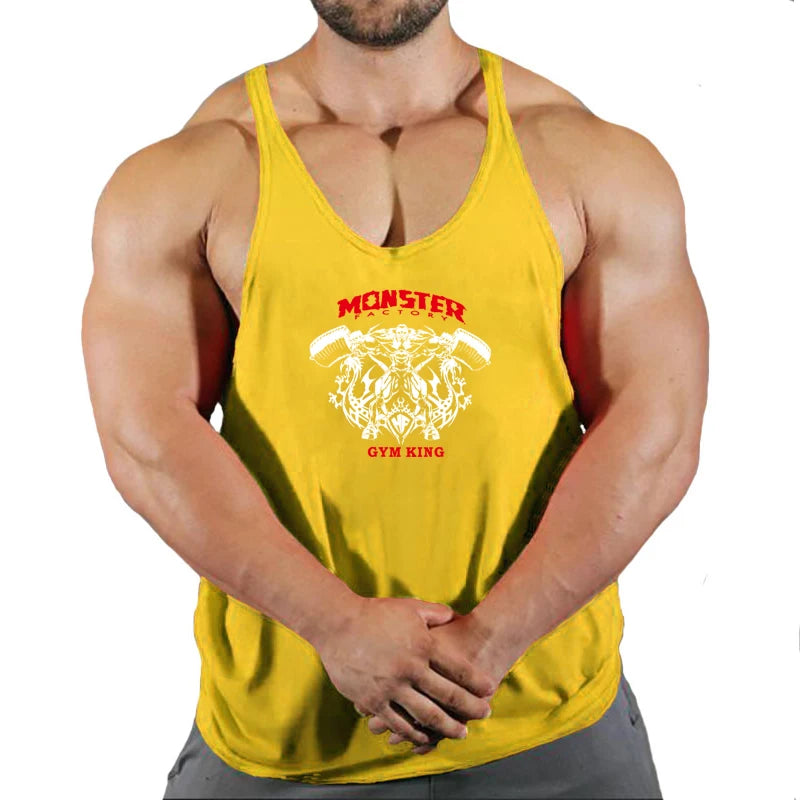 Stringer Singlet Men Fitness Clothing Gym Clothes for Men Men's Singlets Gym Shirt Man Sleeveless Sweatshirt Vests Bodybuilding