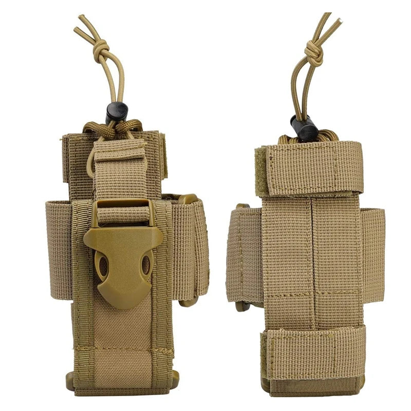 Tactical Walkie Talkie Holder Bag Molle Radio Pouch Nylon Waist Pack Pocket Pendant Pouch Hunting Accessories