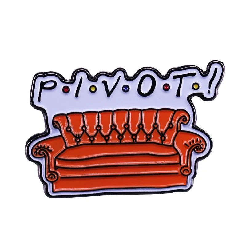 Friends Enamel Pin TV SHOW Funny Quotes Badges on Backpack Brooches Lapel Pin Cosplay Accessories Fans Gifts