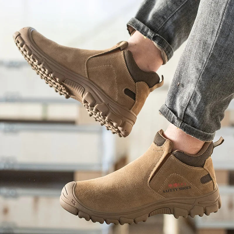 Safety Shoes Men Work Sneakers Indestructible Shoes Anti-smash Anti-puncture Protective Boots advanced non-slip traction ﻿