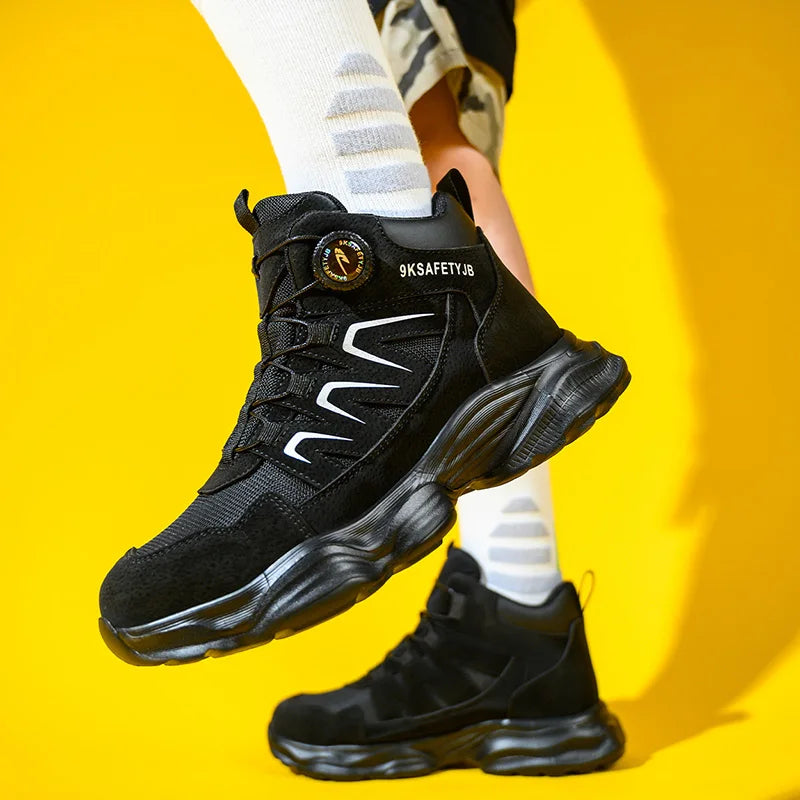 Safety Shoes Work Shoes Steel Toe Men Puncture-protective Work Boots Anti-smash Protect Boots Indestructible Safety Botas