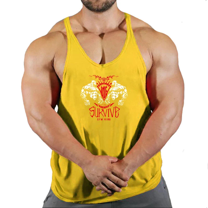Stringer Singlet Men Fitness Clothing Gym Clothes for Men Men's Singlets Gym Shirt Man Sleeveless Sweatshirt Vests Bodybuilding