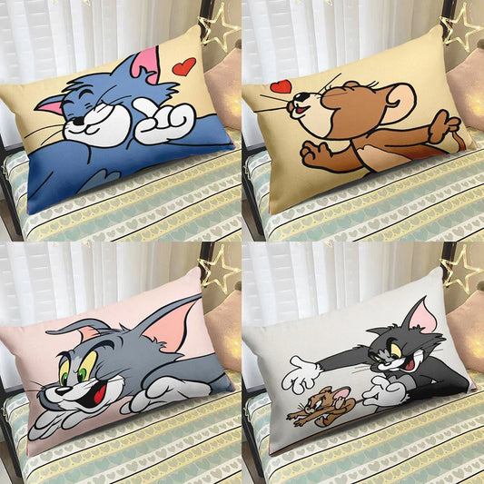 Tom and Jerry hug pillowcase surrounding cartoon Tom and Jerry long pillowcase sofa pillowcase children's holiday gift