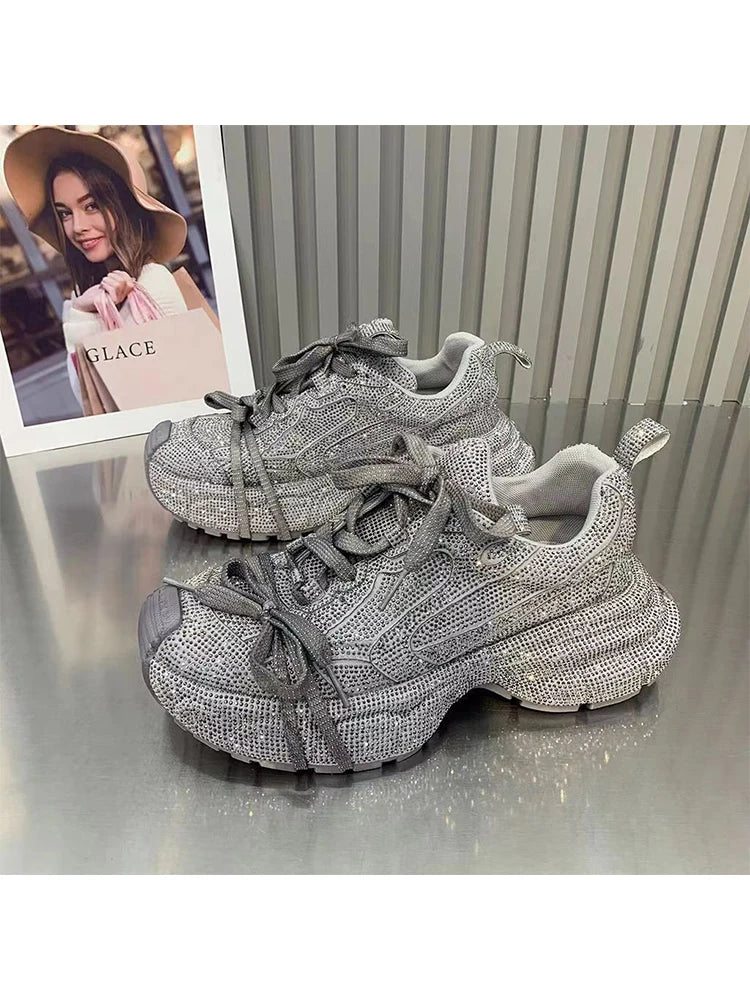 Sneakers Sport Casual Fashionable Customized Design Shoes Footwear Factory Cost Shiny 2024 Women Shoe