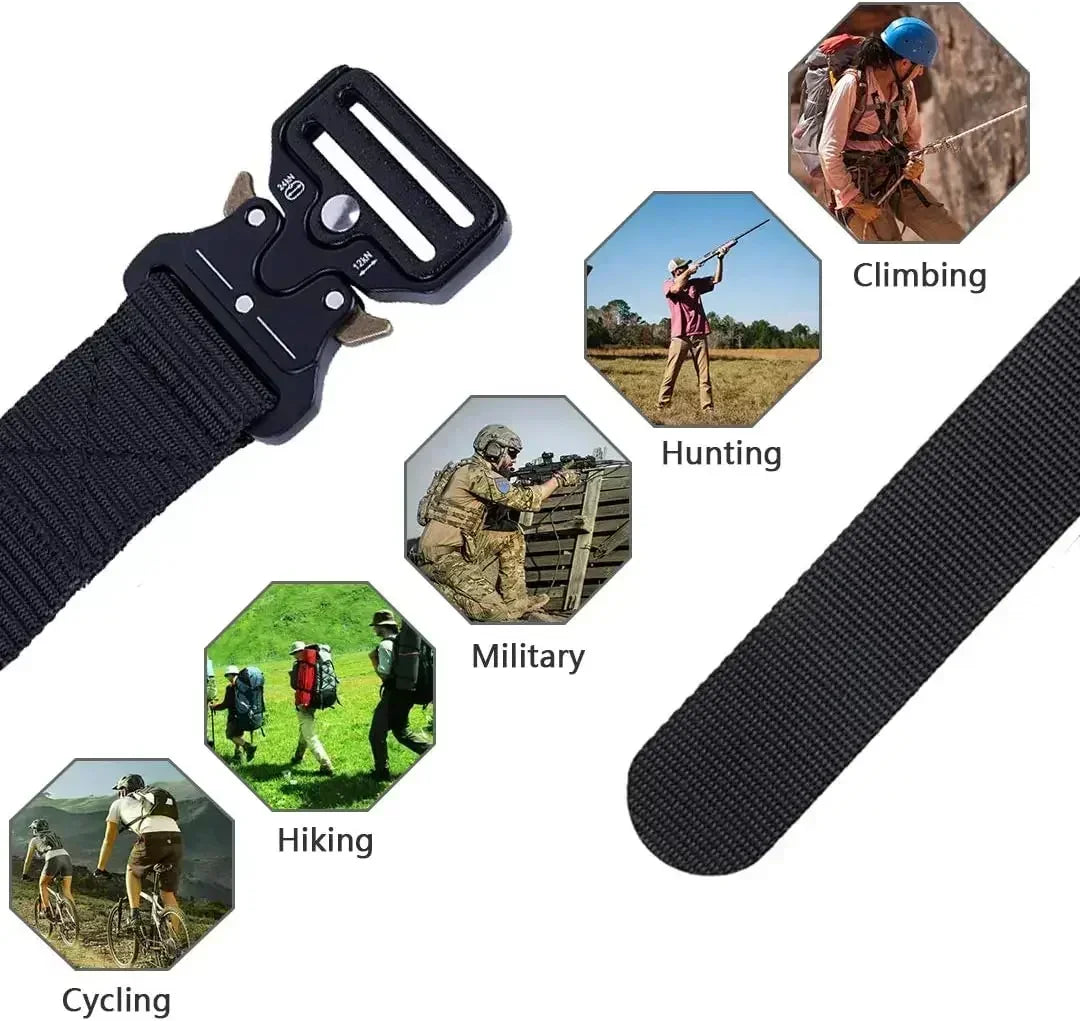Tactical Belt, Rigger Belt, Utility Web Nylon Novelty Work Belt for Men