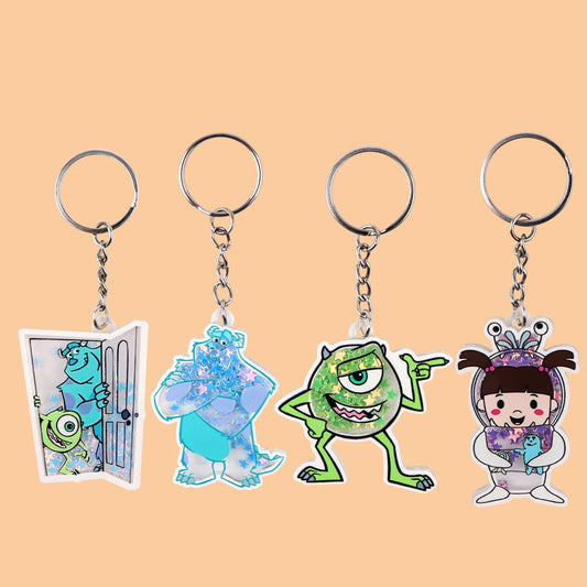 Fantastic Animated Movies Keychain Funny Cartoon Monster Animals Ornament Accessories Car Gifts For Friends