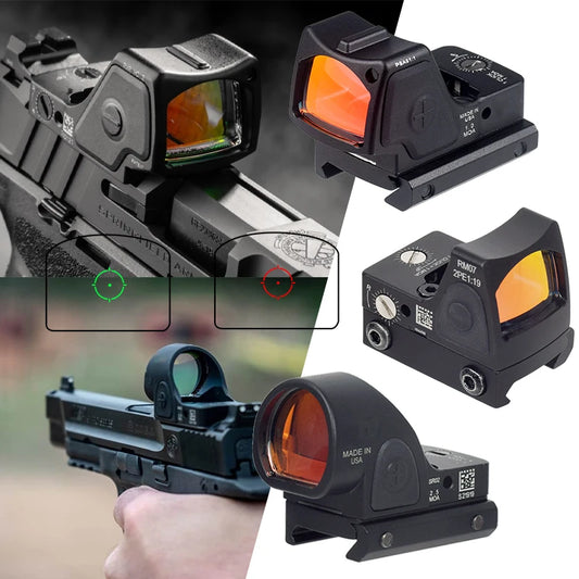 LANBUL RM HD SR Green Red Dot Sight Pistol Rifle Rear Plate Base Airsoft MOS For Glock17 20mm Rail Picatinny Rail Tactical