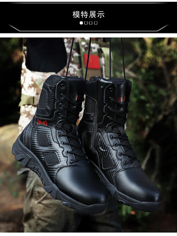 Tactical Boots Men Special Force Desert Combat Outdoor Hiking Ankle Shoes Men Work Safty Outdoor High-top Boots