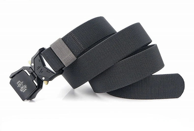Tactical Belt, Military Hiking 1.5" Work Belt with Heavy Duty Quick Release Buckle New Aluminum Alloy Men's Elastic Belts