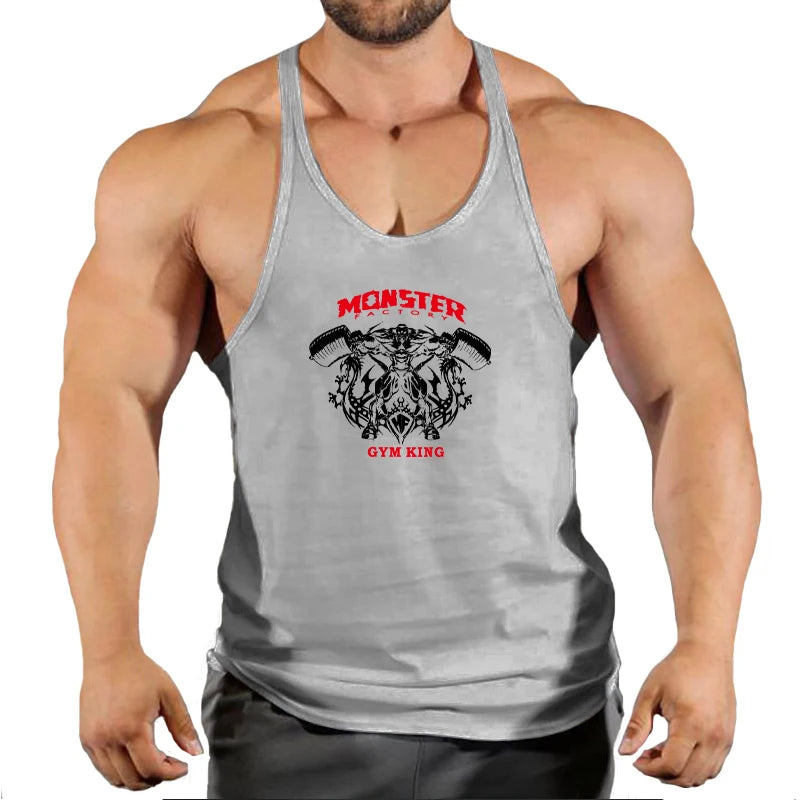 Stringer Singlet Men Fitness Clothing Gym Clothes for Men Men's Singlets Gym Shirt Man Sleeveless Sweatshirt Vests Bodybuilding