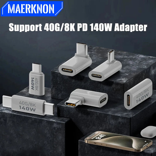 Type C Male Female 90 Angle Cable USB C Extension Cable Fast Charging 40Gbps Data Transfer 8K Extension Connector Thunderbolt 3