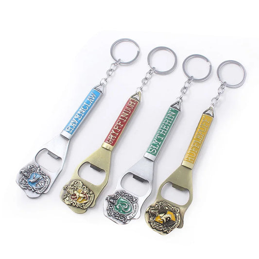 Movie Magic Academy Cartoon Keychain Ornaments Animal Metal Pendant Keyring For Portable Boards Jewelry Accessories Gift