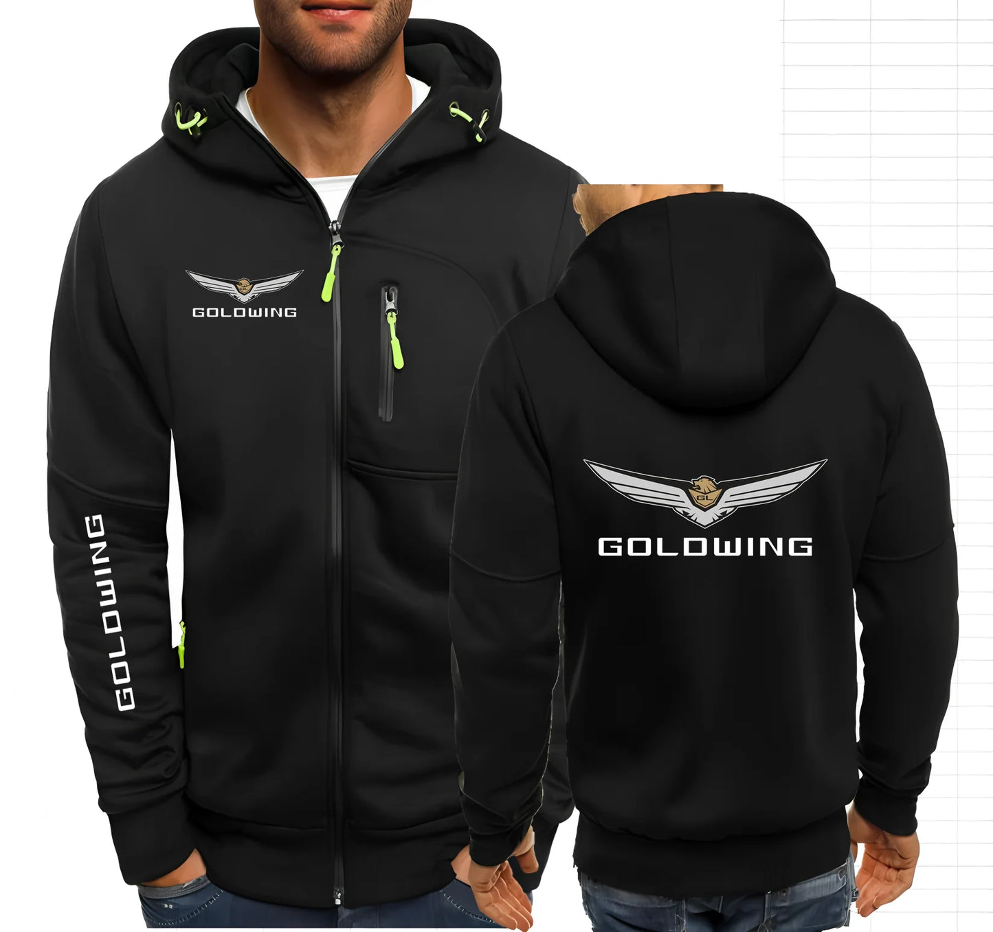 Goldwing Gl1500 GL1800 Japanese Motorcycle Men's Hoodies Sweatshirts Hoodie Fleece Men Hooded Sweatshirt S-4XL