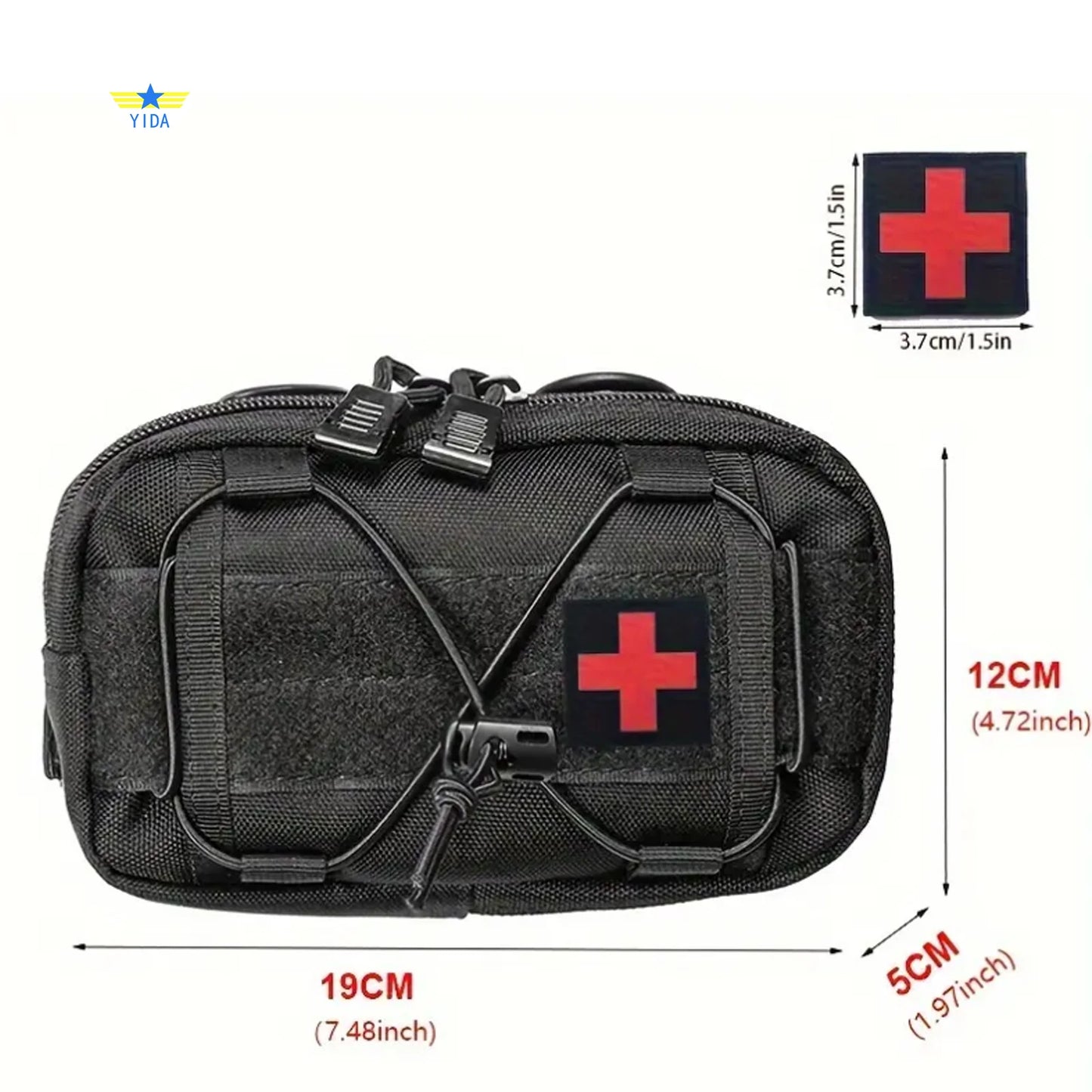 Tactical medical bag nylon high-quality molle bag can be tied on the belt waterproof large capacity wear-resistant