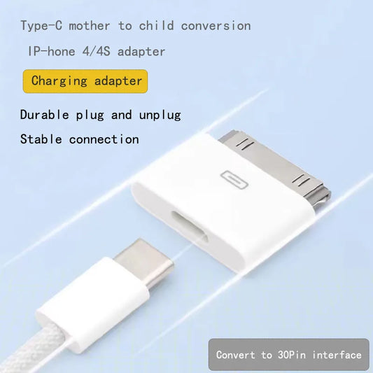 Type-C Mobile Adapter Type-C Female To 4th Generation 30P-IN Male Charging Data Transfer Mobile Adapter
