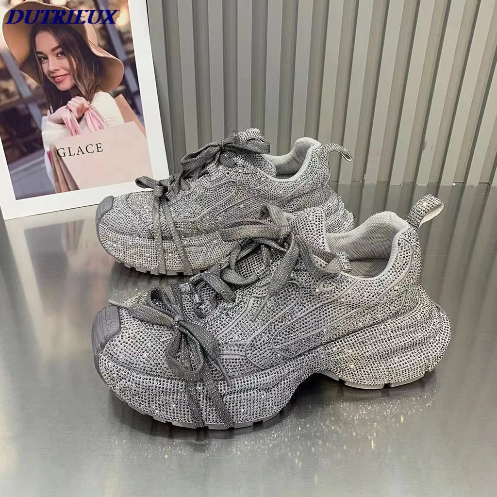 Sneakers Sport Casual Fashionable Customized Design Shoes Footwear Factory Cost Shiny 2024 Women Shoe
