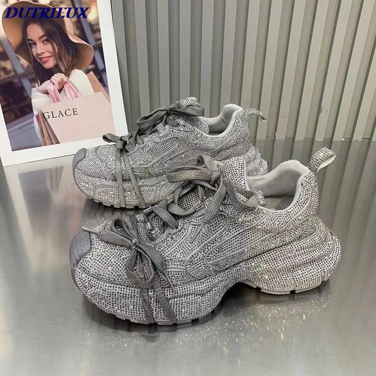 Sneakers Sport Casual Fashionable Customized Design Shoes Footwear Factory Cost Shiny 2024 Women Shoe