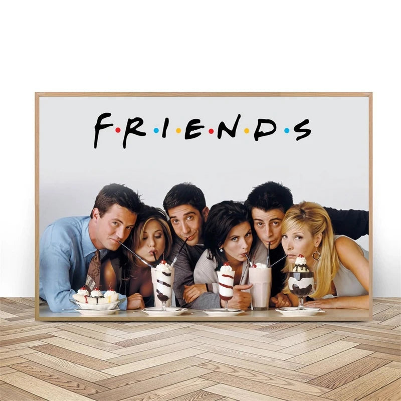 Friends Tv Show Poster Aesthetics Six of One Movie Pictures Canvas Painting For Wall Art Mural Room Decor Home Living Decoration