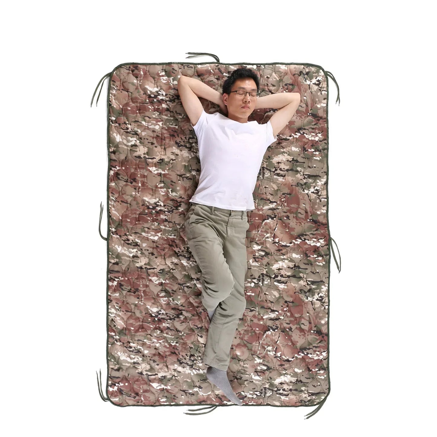 Tactical  Camping Blanket Outdoor Emergency Folding Camouflage Quilt Nap Blanket Suitable for Camping Shooting Hunting Mat