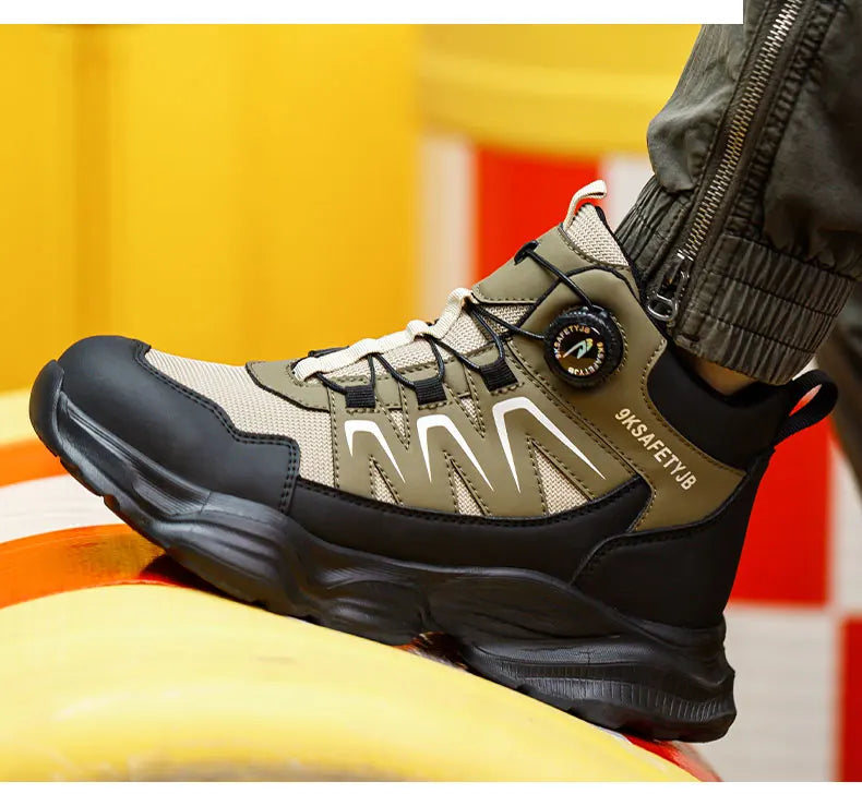 Safety Shoes Work Shoes Steel Toe Men Puncture-protective Work Boots Anti-smash Protect Boots Indestructible Safety Botas
