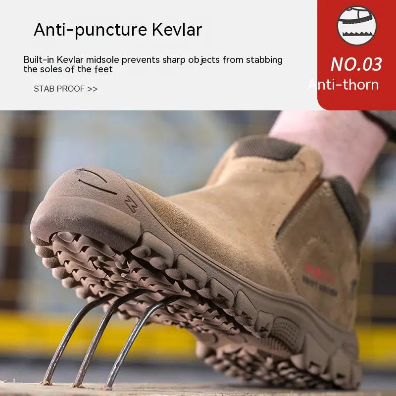 Safety Shoes Men Work Sneakers Indestructible Shoes Anti-smash Anti-puncture Protective Boots advanced non-slip traction ﻿