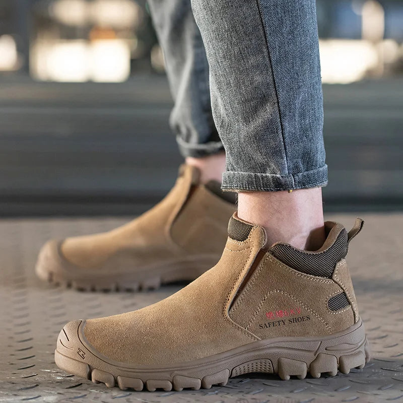 Safety Shoes Men Work Sneakers Indestructible Shoes Anti-smash Anti-puncture Protective Boots advanced non-slip traction ﻿