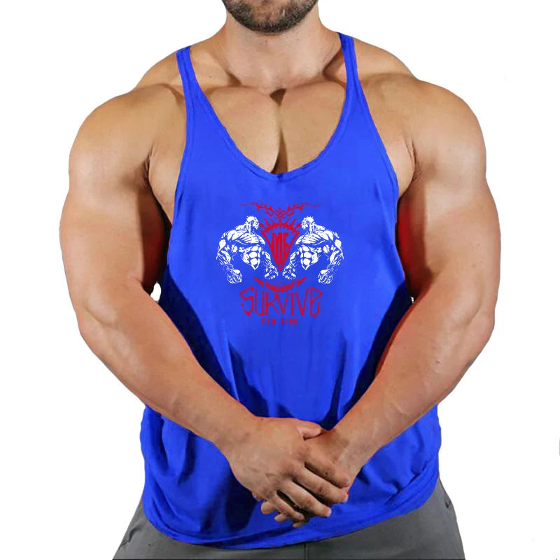 Stringer Singlet Men Fitness Clothing Gym Clothes for Men Men's Singlets Gym Shirt Man Sleeveless Sweatshirt Vests Bodybuilding