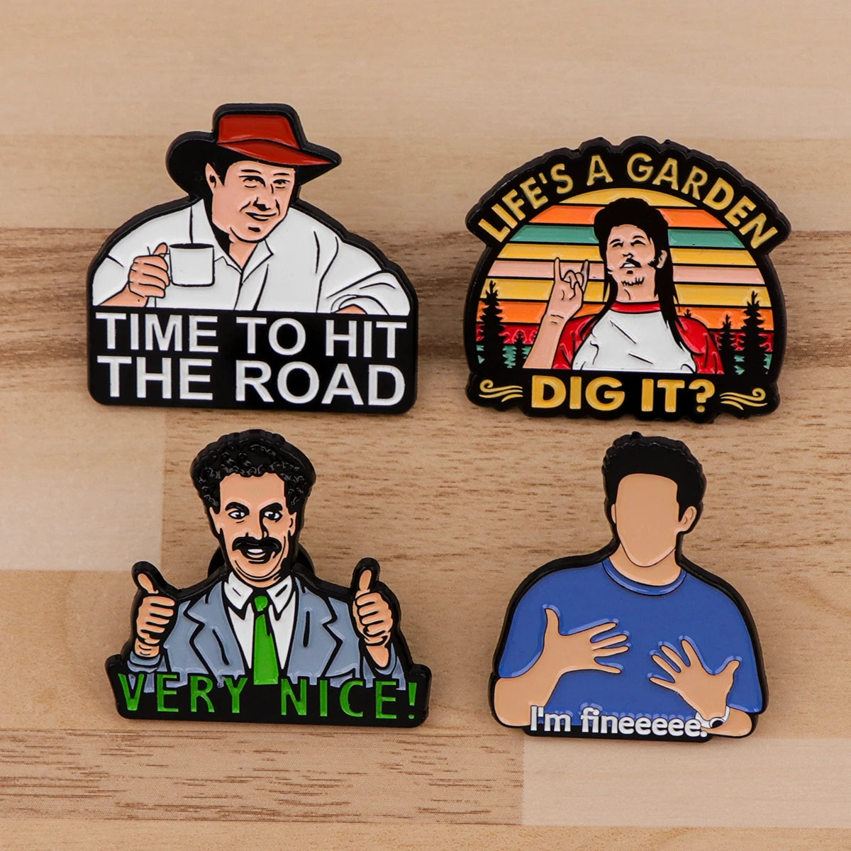 Friends Enamel Pin Funny Quotes Badges on Backpack Women Brooches Men Lapel Pins Cartoon Jewelry Cosplay Accessories Toys Gift