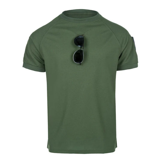 Tactical T-shirt Sport Short Sleeve Men's Summer Quick Dry Short Sleeve Elastic Breathable Workwear Outdoor Running T-Shirt