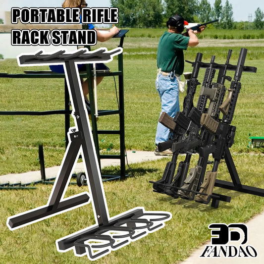 Gun Rack Portable Rifle Rack Stand Heavy Duty Rifle Storage Bracket Folding Gun Rack Stand for Outdoor Shooting Hunting Range
