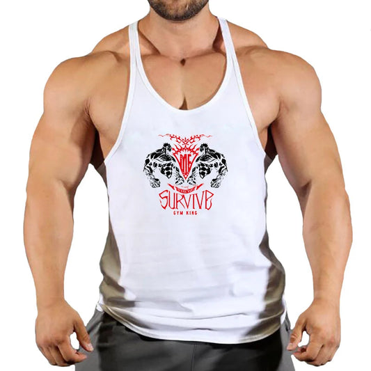 Stringer Singlet Men Fitness Clothing Gym Clothes for Men Men's Singlets Gym Shirt Man Sleeveless Sweatshirt Vests Bodybuilding