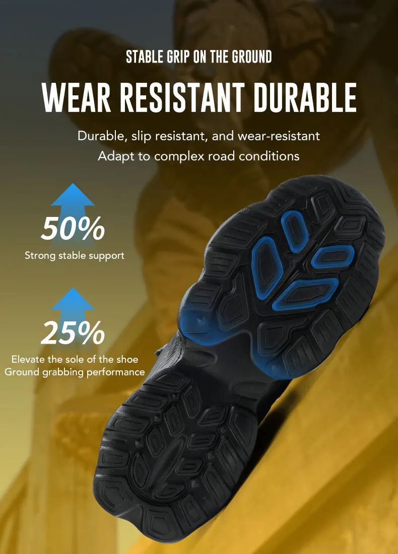 Safety Shoes Work Shoes Steel Toe Men Puncture-protective Work Boots Anti-smash Protect Boots Indestructible Safety Botas