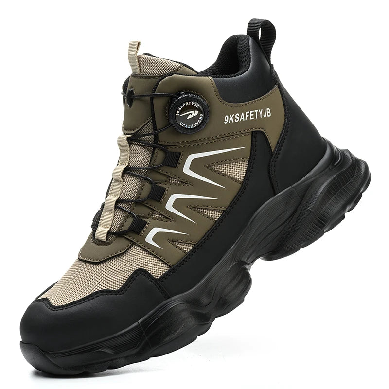 Safety Shoes Work Shoes Steel Toe Men Puncture-protective Work Boots Anti-smash Protect Boots Indestructible Safety Botas