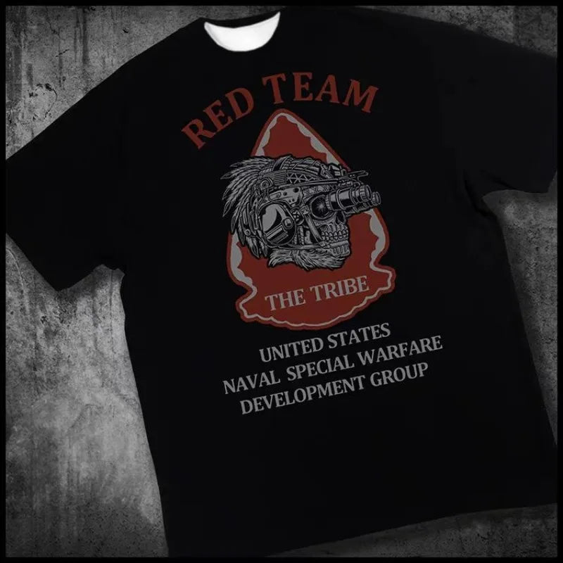 Tactical Military Fan Tough Guy 3D Printing New DEVGRU Special Forces SEALs T-shirt for Men and Women Large Size Loose